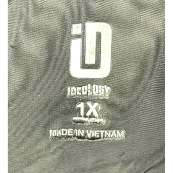 ID Ideology Womens Puffer Vest 1X Deep Black, purple with Speckle foil design - Picture 8 of 9